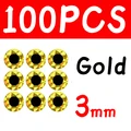 100 piezas de oro de 3 mm