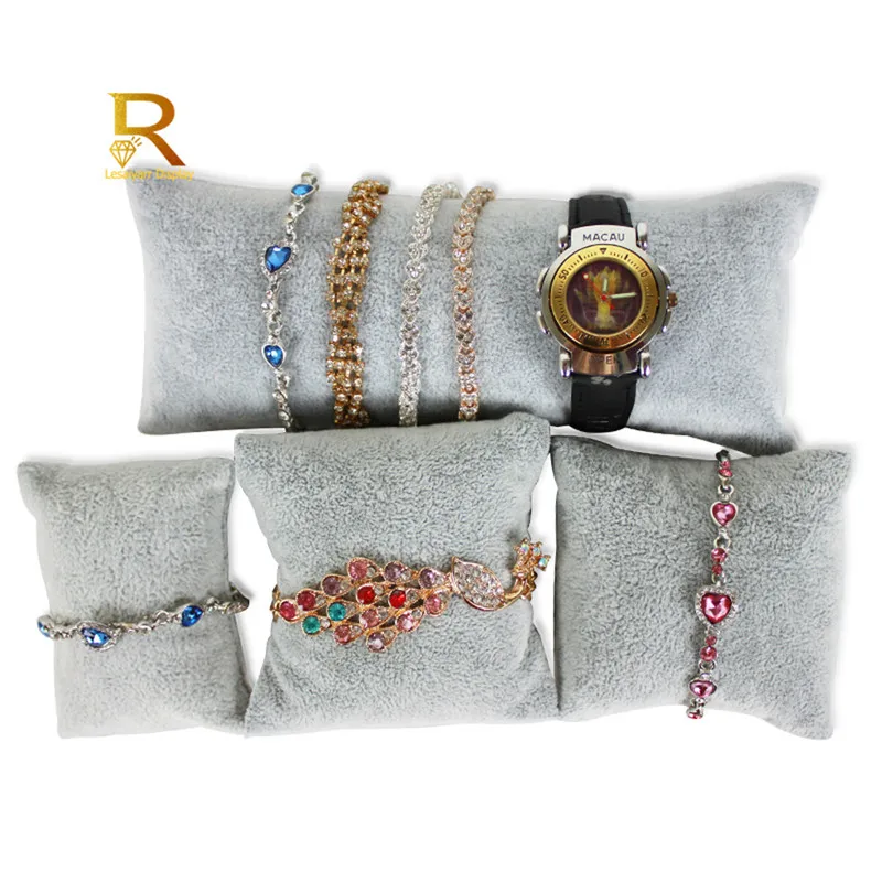 وسائد عرض المجوهرات المخملية المتينة ، علبة ساعة سوار اللؤلؤ ، حامل ساعة اليد الخلخال الإسورة ، منظم العداد ، بيع بالجملة
