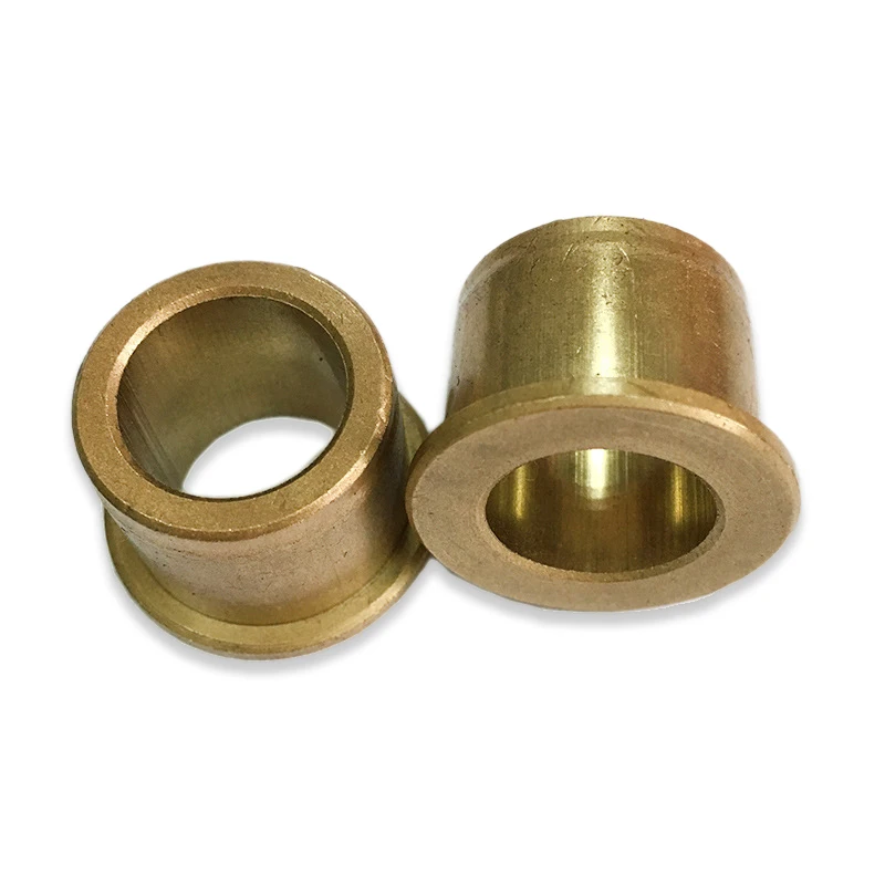 ID 4 5 6 8 10 12 14 16mm Flanging Self-Lubricating Bearing Powder Metallurgy Oil Copper Bushing Guide Sleeve With Flange