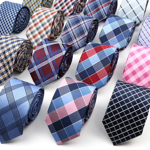 Corbata tejida de Jacquard para hombre, corbatas clásicas a rayas, azul, rosa, negocios, boda, Formal, uso diario, moda, nuevo
