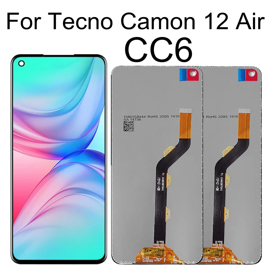 

6.55" LCD For Tecno Camon 12 Air CC6 LCD Display Touch Screen Digitizer Assembly Replacement