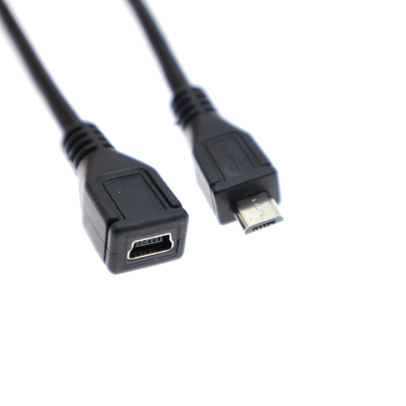 The Best Price 0.3m Micro USB Mini USB 2.0 5Pin male to female M to F Extension Connector Adapter Long Plug Cable