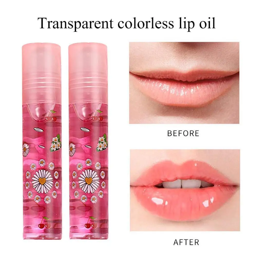 Lip Hydrating 6 Colors Roll-on Fruit Essence Lip Balm Lip Oil Moisturizing Mirror Lip Gloss Transparent Lipstick Primer Makeup