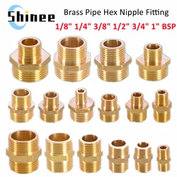 Brass Pipe Hex Nipple Fitting 1/8
