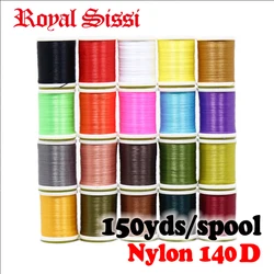 Royal Sissi 10 spools set 140D nylon fly tying thread 150yds/spool big volume 6/0 wet fly &nymph fly thread for hook size 6#-16#