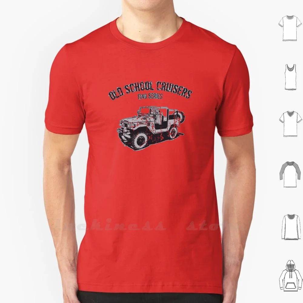 Old School Cruisers T Shirt Cotton Land Cruiser Fj40 4X4 Bj40 Fj45 Hj47 Offroad 4Wheel Japan Japanese Bj42 Landcruiser Old