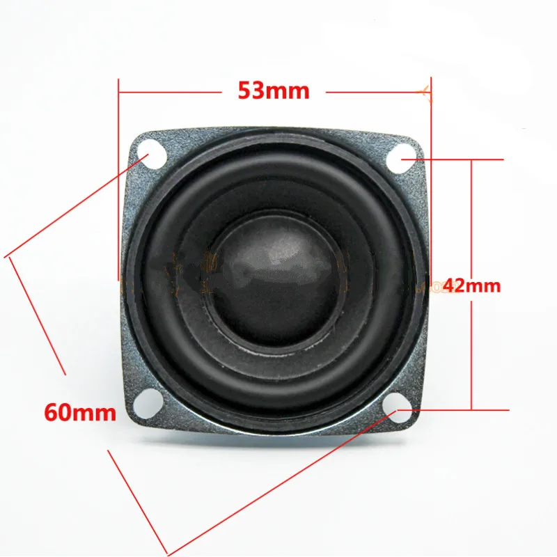 SOTAMIA 2Pcs 53mm Mini Audio Portable Speaker DIY Stereo Music Sound Amplifier Speaker Driver 4 Ohm 5W Home Theater Loudspeaker