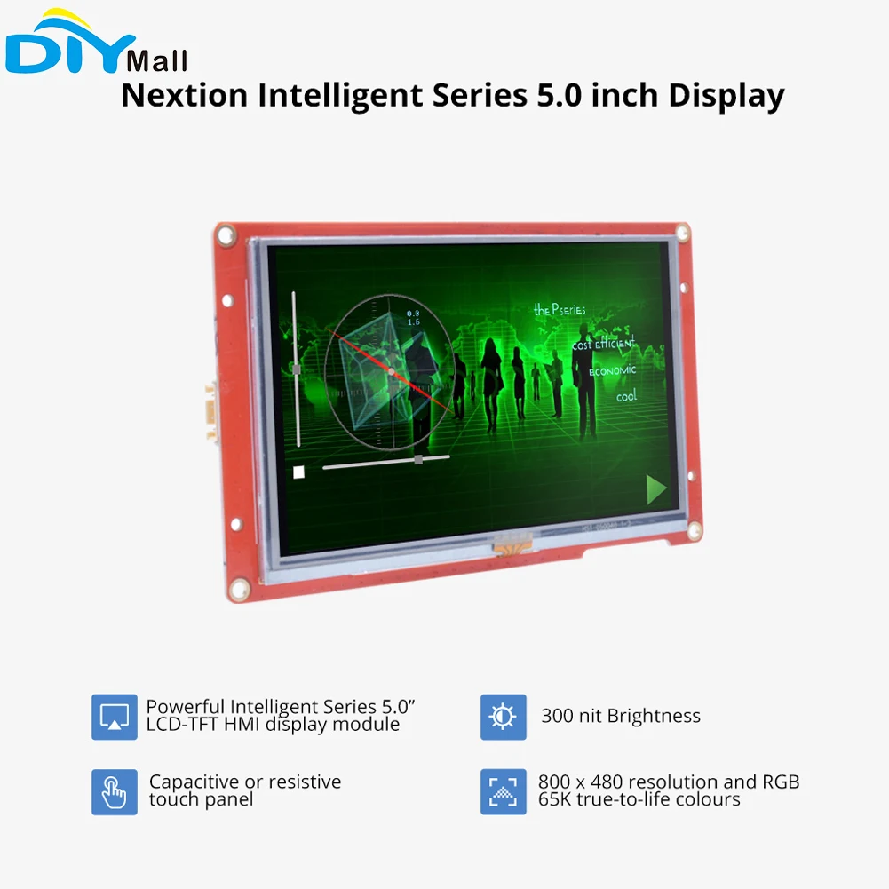 

Nextion Intelligent Series 5.0 Inch LCD-TFT HMI Display Module Capacitive/Resistive NX8048P050-011C NX8048P050-011R