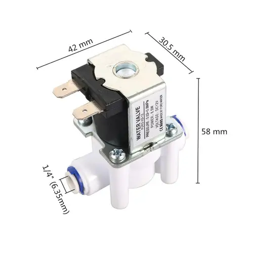 Imagen 2 del producto NC 1/4 ""válvula electromagnética de acceso rápido DC 12V DC 24V interruptor de velocidad de entrada de aire de agua purificador de agua dispensador de lavadora