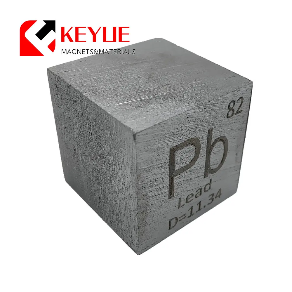 Lead Cube High Purity 10x10x10mm / 1Inch Plumbum Pb Heavy Metal Element for Collection Hobbies Science Experiment