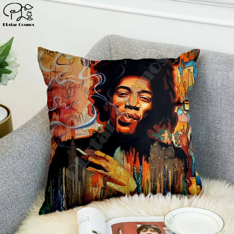 Rock singer Bob Marley/The Hillbilly Cat Hip Hop 3D printed Pillow Case Polyester Decorative Pillowcases Throw Pillow Cover 02