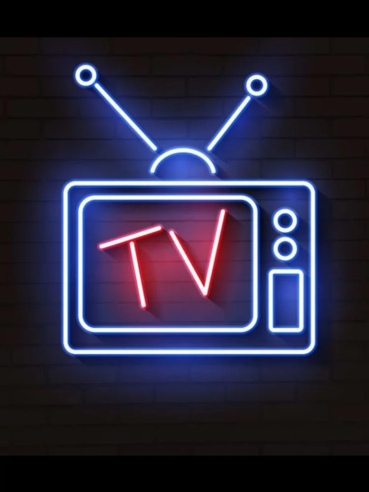 Neon Sign For neon TV with antenna glass tubes Television decorate light home Hotel Arcade DISPLAY BUSINESS Impact Attract light