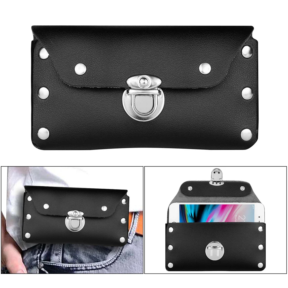 Universal Metal Buckle Pouch for iPhone Huawei Xiaomi Samsung Men Waist Pack Protective Case for 4.5-6.5 inch Phone Flip Bag