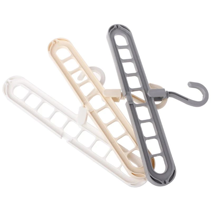 3D Space Saving Magic Clothes Hanger With Hook Cabinet Organizer 360 Rotation