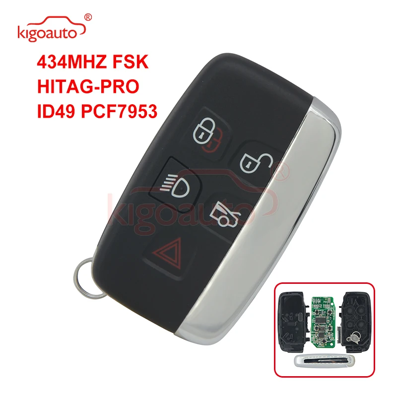 

Умный пульт дистанционного управления Kigoauto kпортуtf10a PCF7953 5 кнопок 434 МГц для Jaguar XJ XK XF XE F 2010 2011 2012 2012 2014 2015