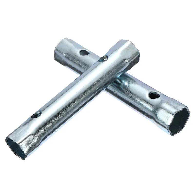 Juego de llaves de caja Tubular métrica, barra de tubo, llave de bujía de acero de doble extremo para reparación de plomada automotriz, 8-19mm,