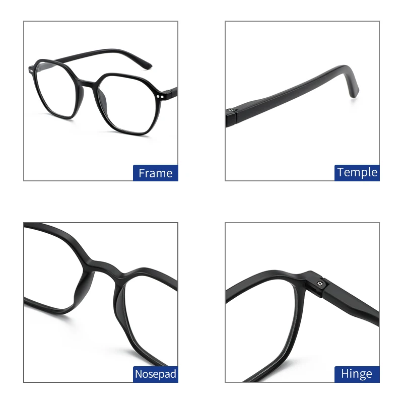 ZENOTTIC Anti Blue Light Blocking Glasses Men Women Hexagon Computer Gaming Spectacles Frame Oversize Optical Myopia Eyeglasses