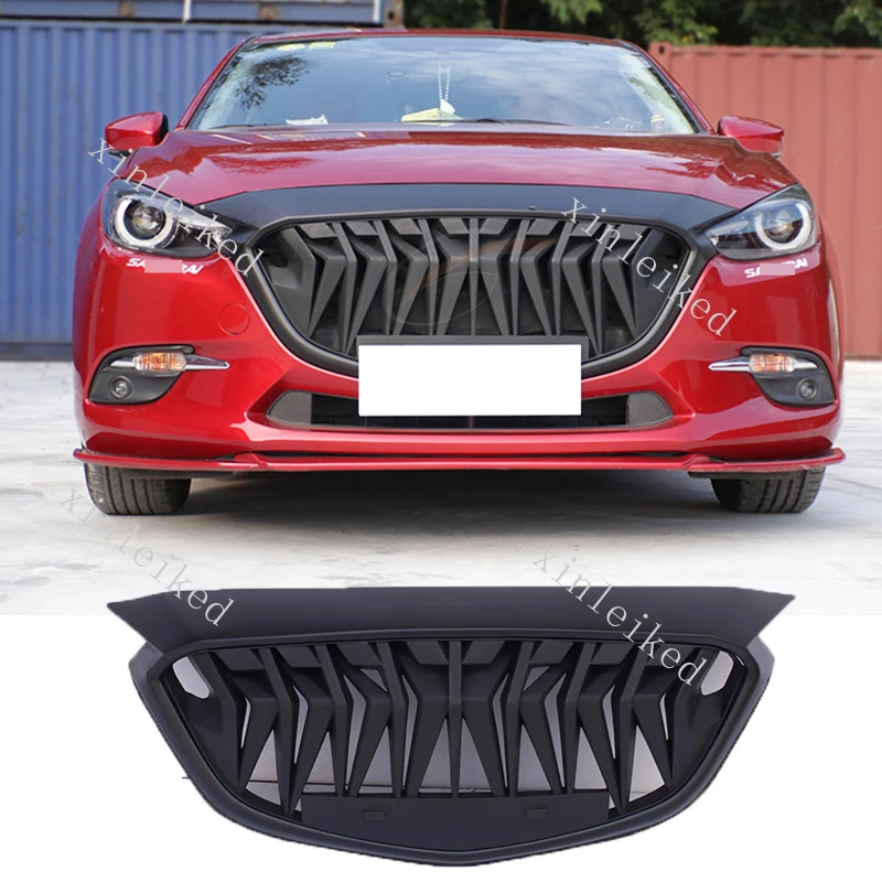 Unpainted Front Bumper Grille Grill fit For 2017-2018 Mazda 3 Axela Replacement Car styling accessories