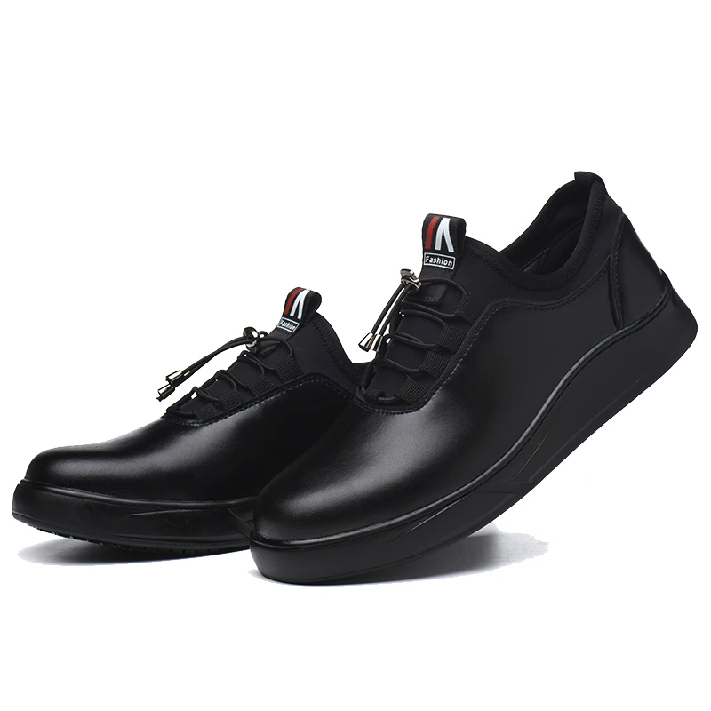 

men casual kitchen worker dress shoes natural leather chef shoe non-slip waterproof cook platform sneakers work footwear zapatos