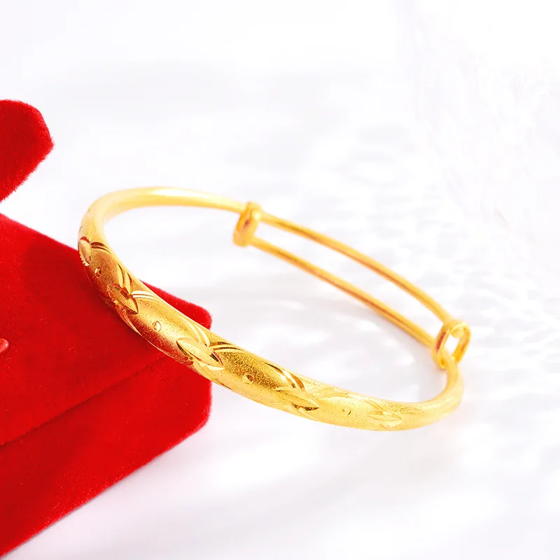 Exquisite Gold 14K Bracelet for Women's Wedding Engagement Anniversary Jewelry Push-pull Bracelet for Girlfriend Birthhday Gifts