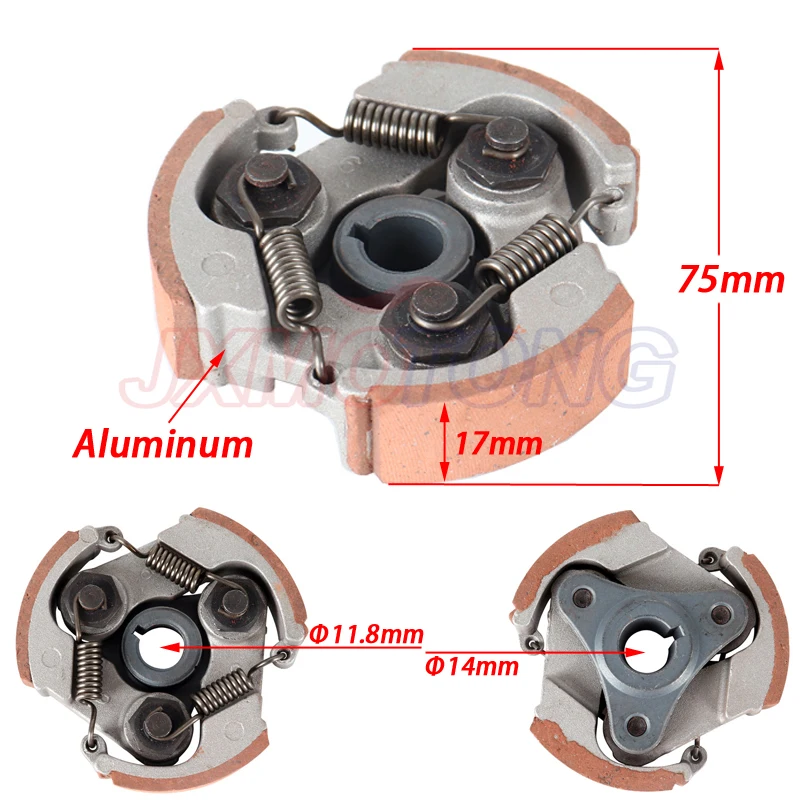 T8F 11 14 17 20T Clutch Drum Housing Gear Box + Clutch Pad 47 49cc Mini Pocket Quad Dirt Bike ATV