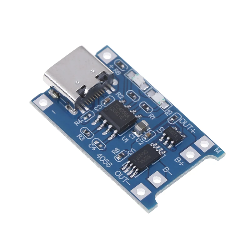 1ชิ้น Type-C ไมโครมินิ5V1A 18650 TP4056ที่ชาร์จแบตเตอรี่ลิเธียมแผงชาร์จที่มีการป้องกันฟังก์ชั่นคู่1A Li-ion