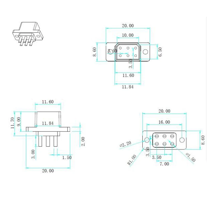 1Pair VTOL Servo Quick Release Connector Steering Gear 6/10Pins High Current Male Female Plug for RC Turbojet Aircraft DIY Parts