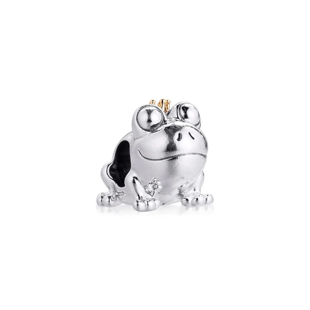 

2021 925 Silver Frog Prince Charm Fits Snake Chain Bracelets & Bangle Sterling Silver Beads For Jewelry Making Charms