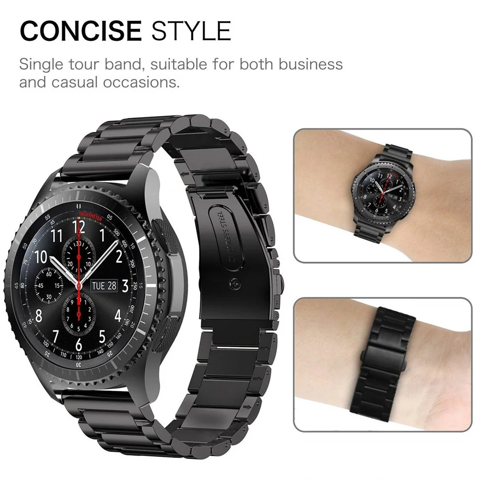 Für Samsung Galaxy uhr 46mm Getriebe S3 22mm 20mm edelstahl mesh Milanese armband set für active2 40 mm 44mm strap
