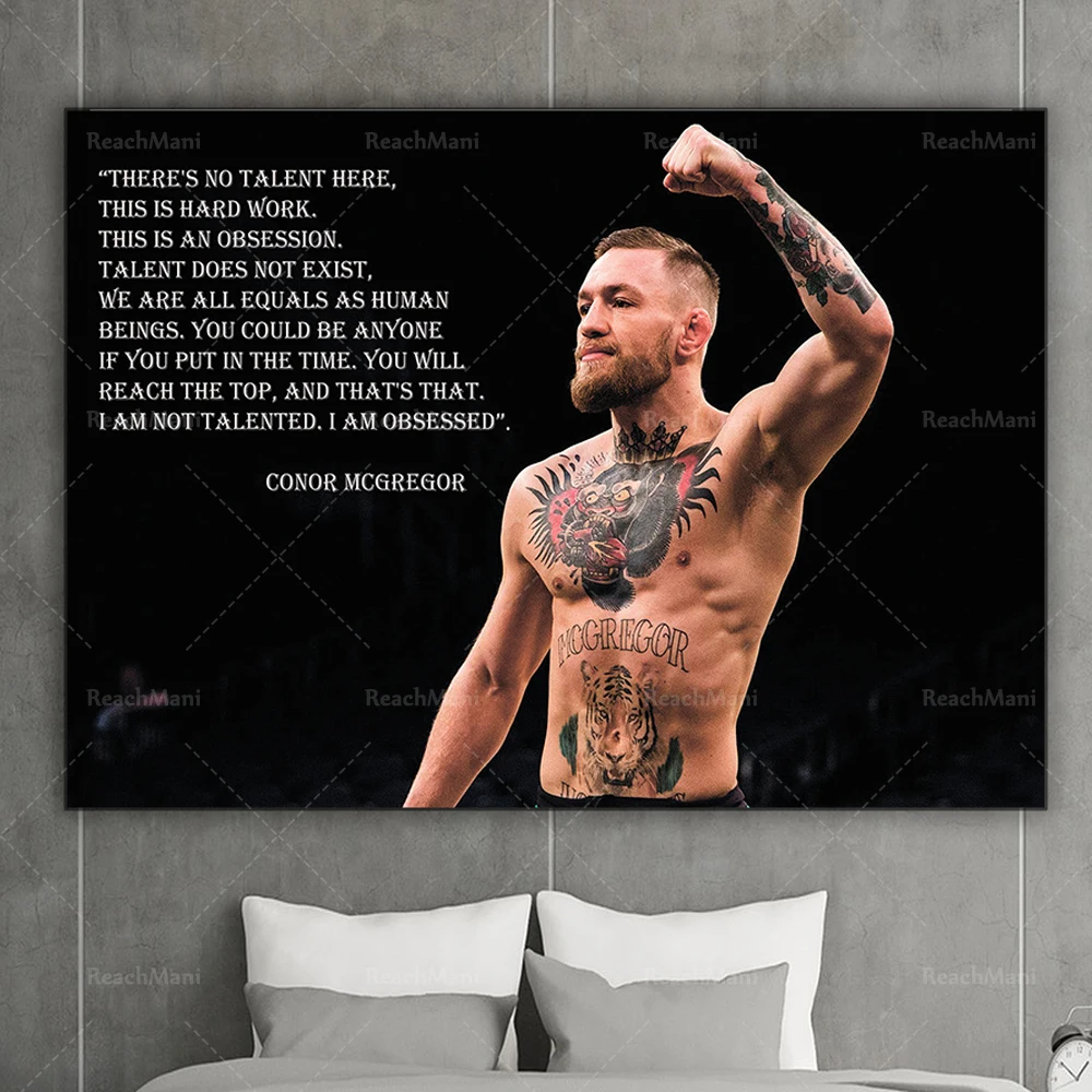 Conor McGregor Print Sports Poster Home Decoration Art Living Room Printing Room Decoration Art Poster Office Decoration Room Po