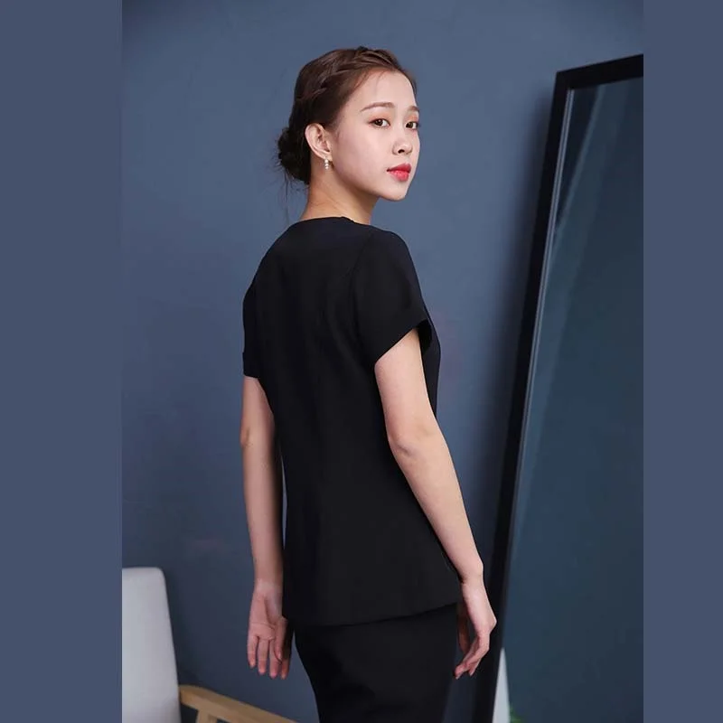 2021 Spa Uniforms Women Korean Beauty Clothing Beautician Scrubs Work Clothes Beauty Salon Tattoo Artist Uniform 2Pcs Set DD2760