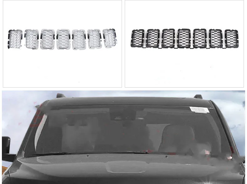 

Front Bumper Grill Radiator Grille Cover Frame Trims for Jeep Grand Cherokee 2014-2020 Car Accessories