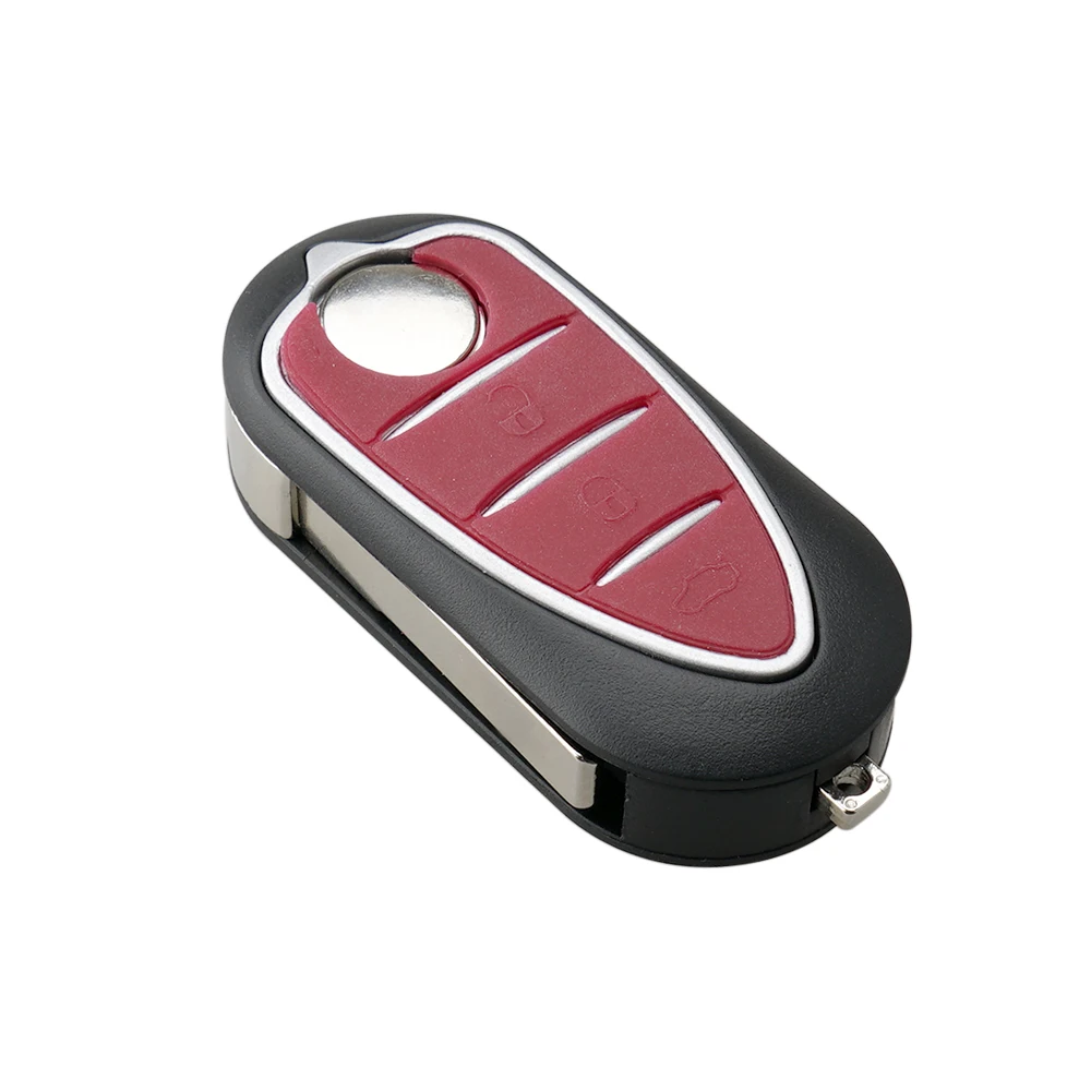 Coque de clé de voiture à télécommande à 3 boutons, couvercle de clé de voiture pliable et non découpé pour Alfa Romeo Mito giliketta 159 GTA