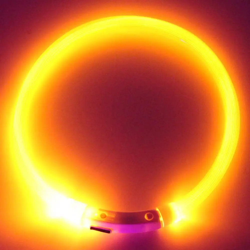 Einstellbare LED Hund Kragen Wiederaufladbare Leucht USB Lade Welpen Licht up Kragen Outdoor-Tool