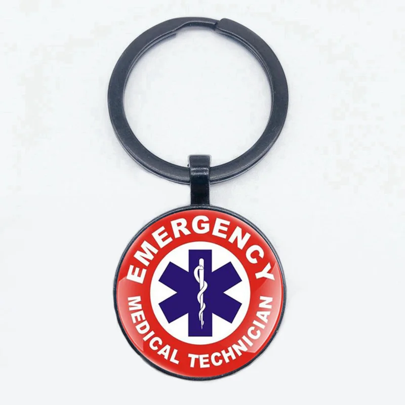 New Fashion Classic EMT Emergency Medical Technician Paramedic Badge Key Chains