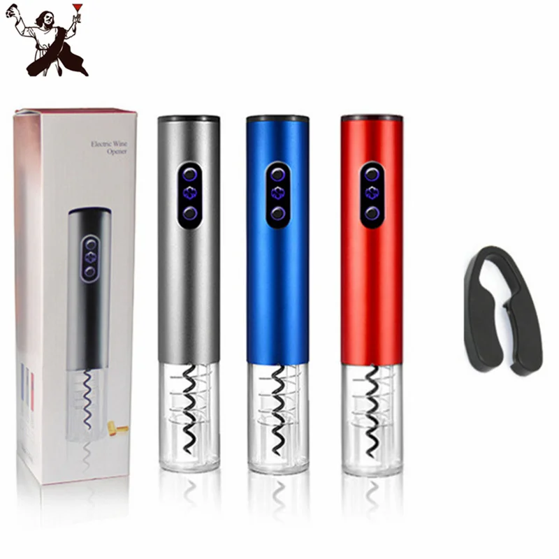 

Automatic Wine Beer Bottle Opener Corkscrew Kit Electric Corkscrew With Foil Cutter Bar Tools