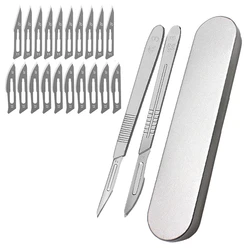 Carbon Steel Carving Metal Scalpel handle 11# 23# Engraving Craft knive Non-Slip Surgical Scalpel Knife Paper Cutting Tool Knife