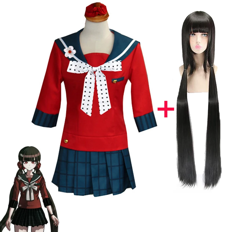 

Danganronpa Harukawa Maki Cosplay Costume Sister Loli Halloween Carnival Skirt Funny Wig For Woman