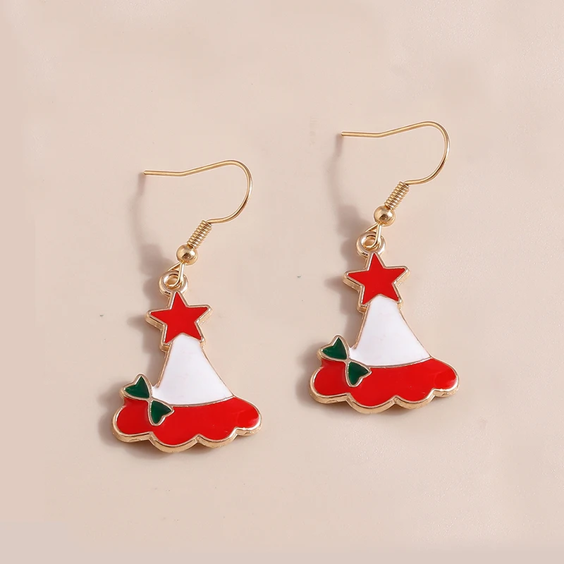 Leslie Mix Stile Winter Frohe Weihnachten Ohrringe Mode Schneeflocke Baum Santa Claus Deer Tropfen Ohrringe Neue Jahr Schmuck Geschenke – Detail 30