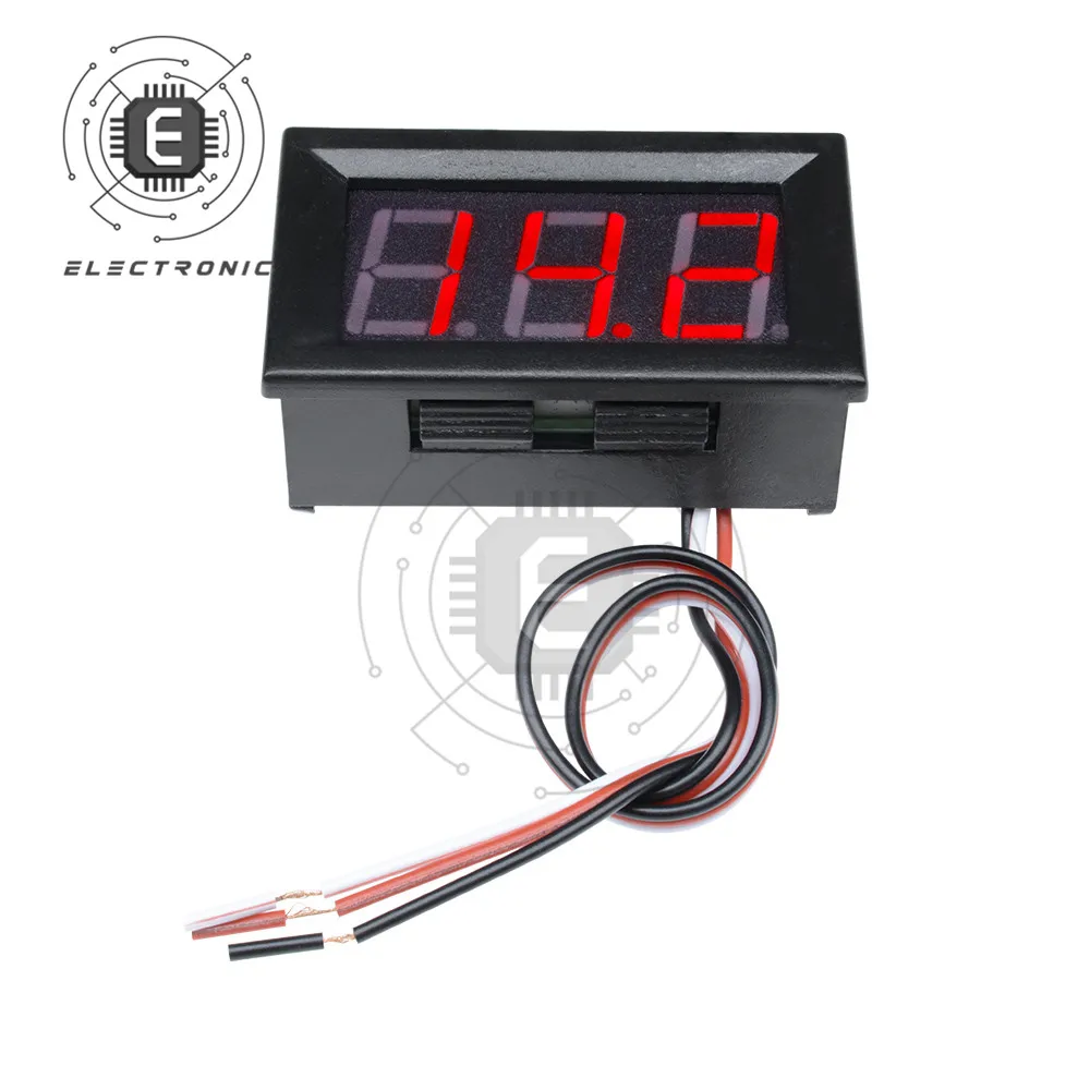 DIY Red Blue 0.56\'\' Digital LED Mini Display Module DC 0-100V Voltmeter Voltage Tester Panel Meter Gauge for Motorcycle Car