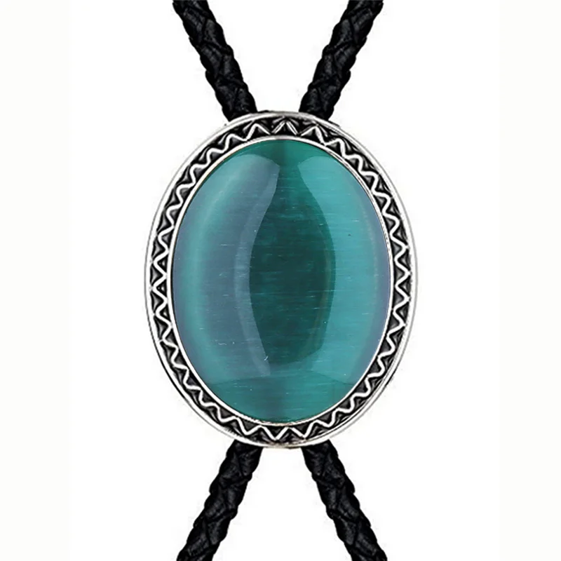 Natural Stone Scorpion Bolo Tie for Man Indian Cowboy Western Cowgirl Leather Rope Zinc Alloy Necktie