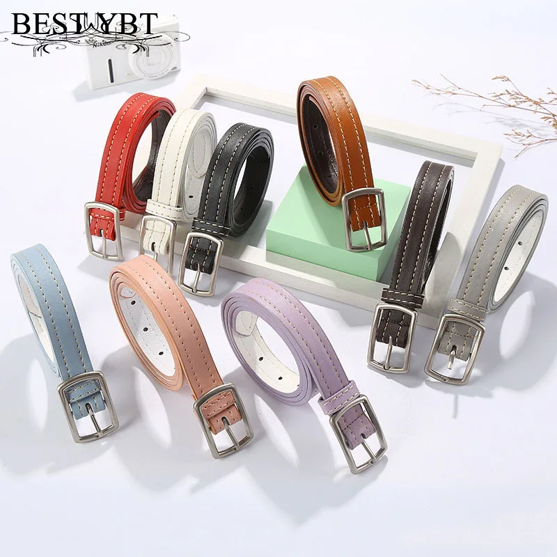 

Best YBT Imitation Leather Women's Belt Alloy Pin Buckle Belt Fashion Decorative Simple Belts For Jeans Girl Brand Belt