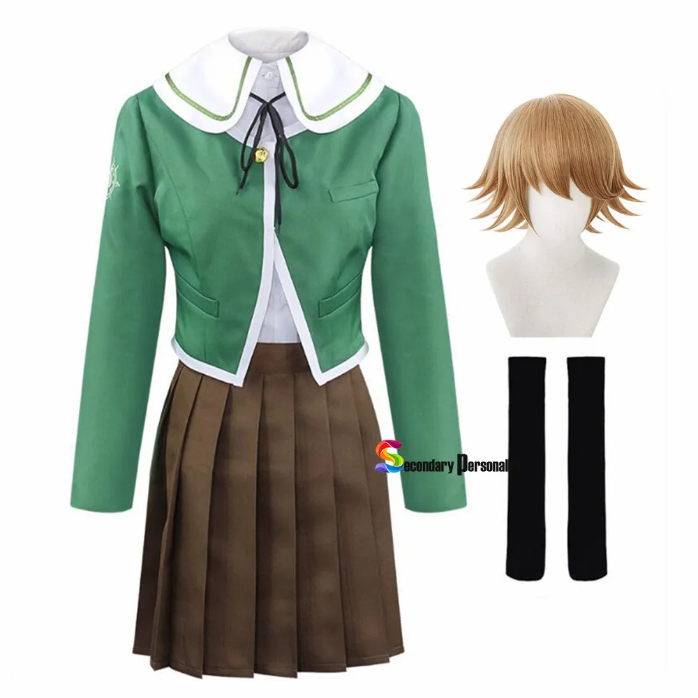 

Kuma Chihiro Fujisaki Cosplay Costume Danganronpa Fujisaki Cosplay Wig Women's JK Uniforms Suit Halloween Carnival Costume