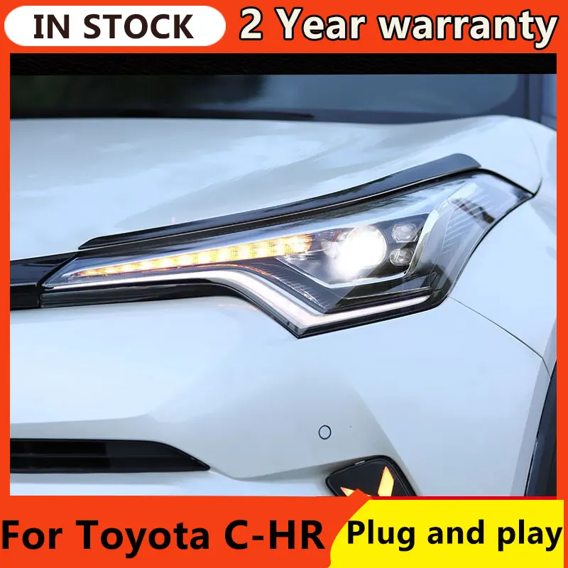 For Car Toyota C-HR 2018-2021 Headlights DRL Day Running Light LED Bi Xenon Bulb Fog Lights Car Accessory CHR Head Lamp