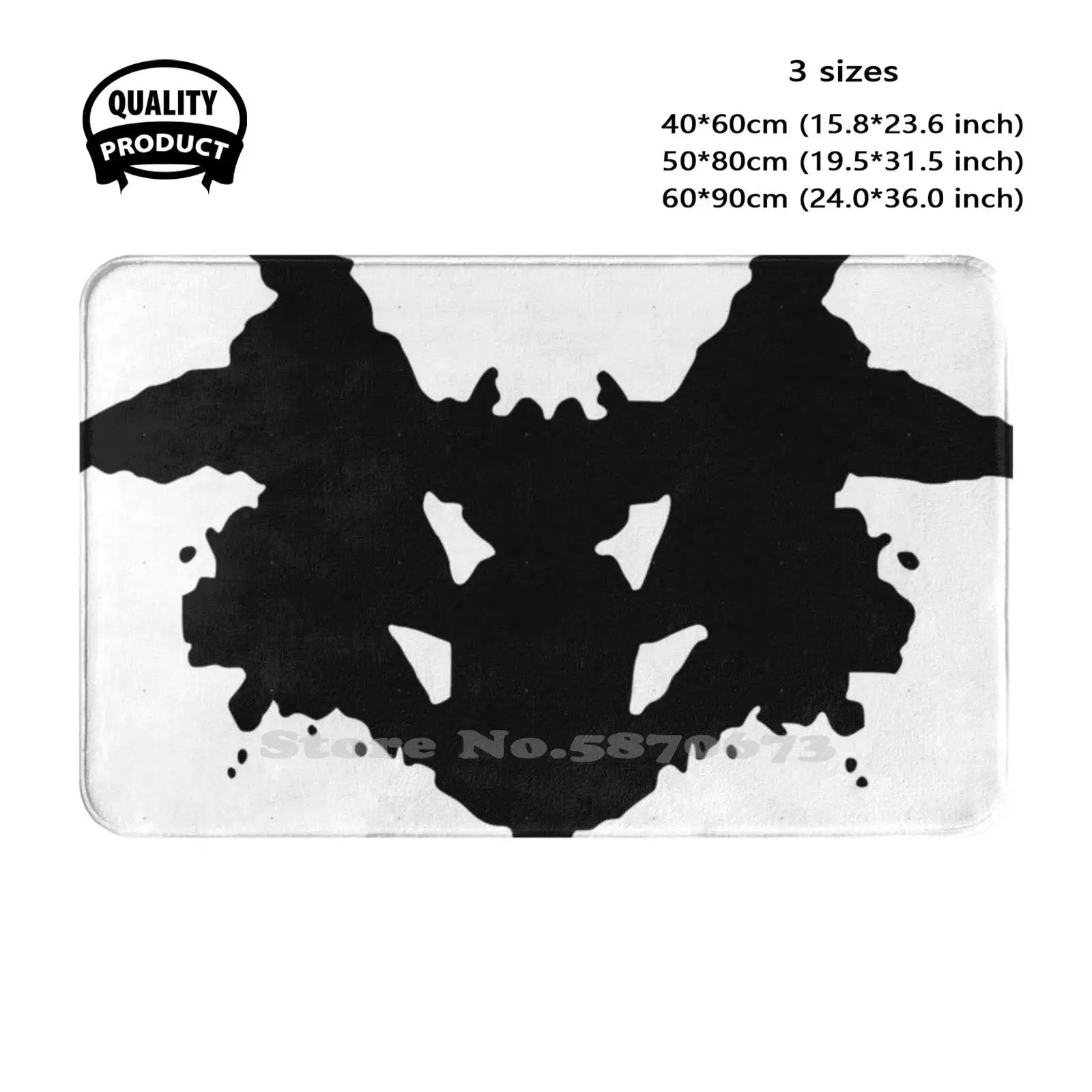 Rorschach Ink Blot Soft Cushion Home Carpet Door Mat Car Rug Rorschach Ink Blot Inkblot Ephemera Ktms