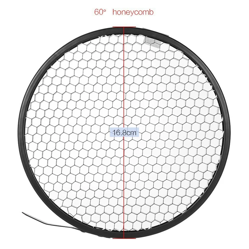 Photo Studio 16.8Cm 60 Degree Honeycomb Grid For 7 Inch Standard Reflector Diffuser Lamp Shade Dish