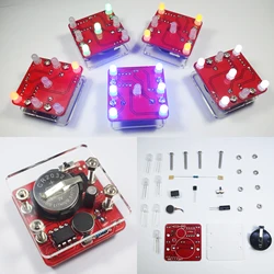 Fai da te divertente altalena elettronica che agita LED Kit Dic con piccolo motore a vibrazione principianti Starter Maker Kit per bambini