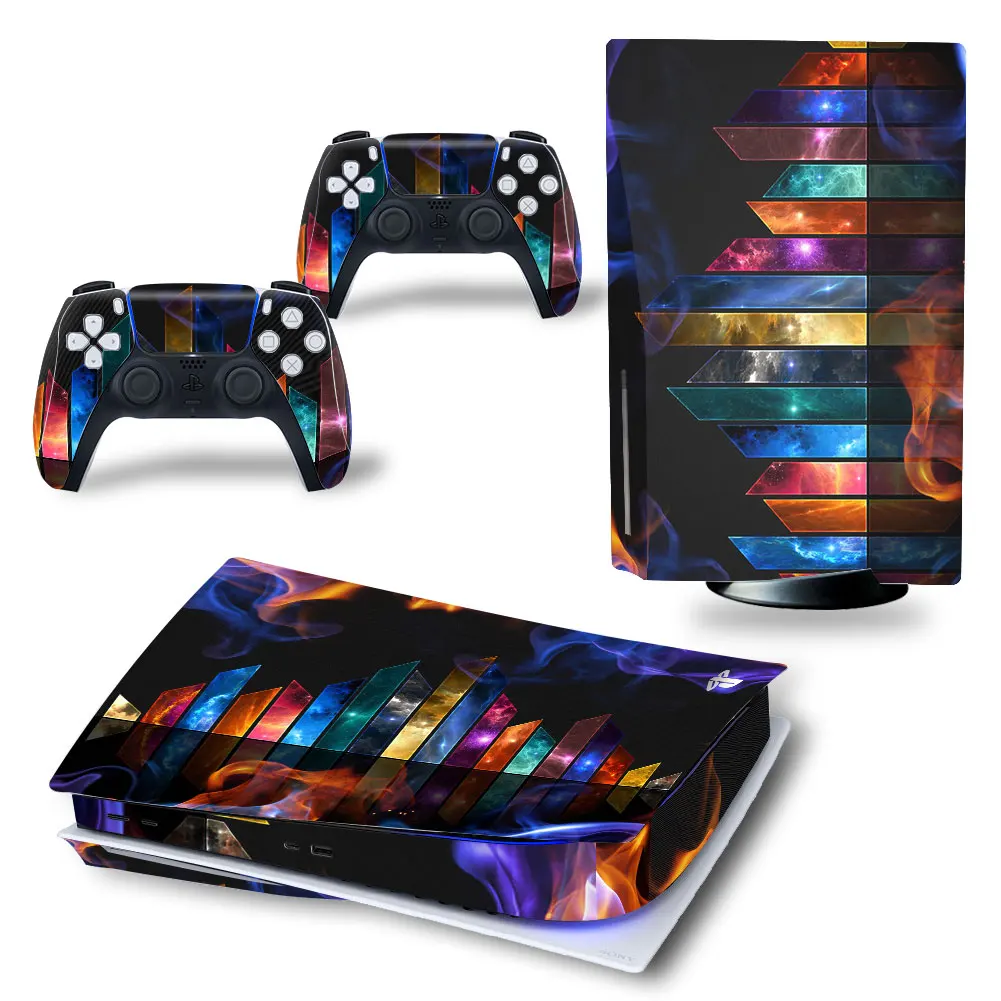 PS5 Disk Skin Sticker Decal Cover for PlayStation 5 Console and 2 Controllers PS5 Disk Skin Sticker Vinyl