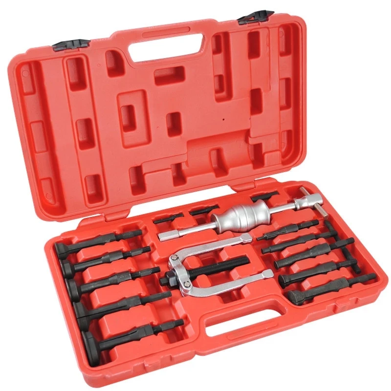 16Pcs Bearing Extractor Set Inner Internal Blind Remover Tool W/Slide Hammer