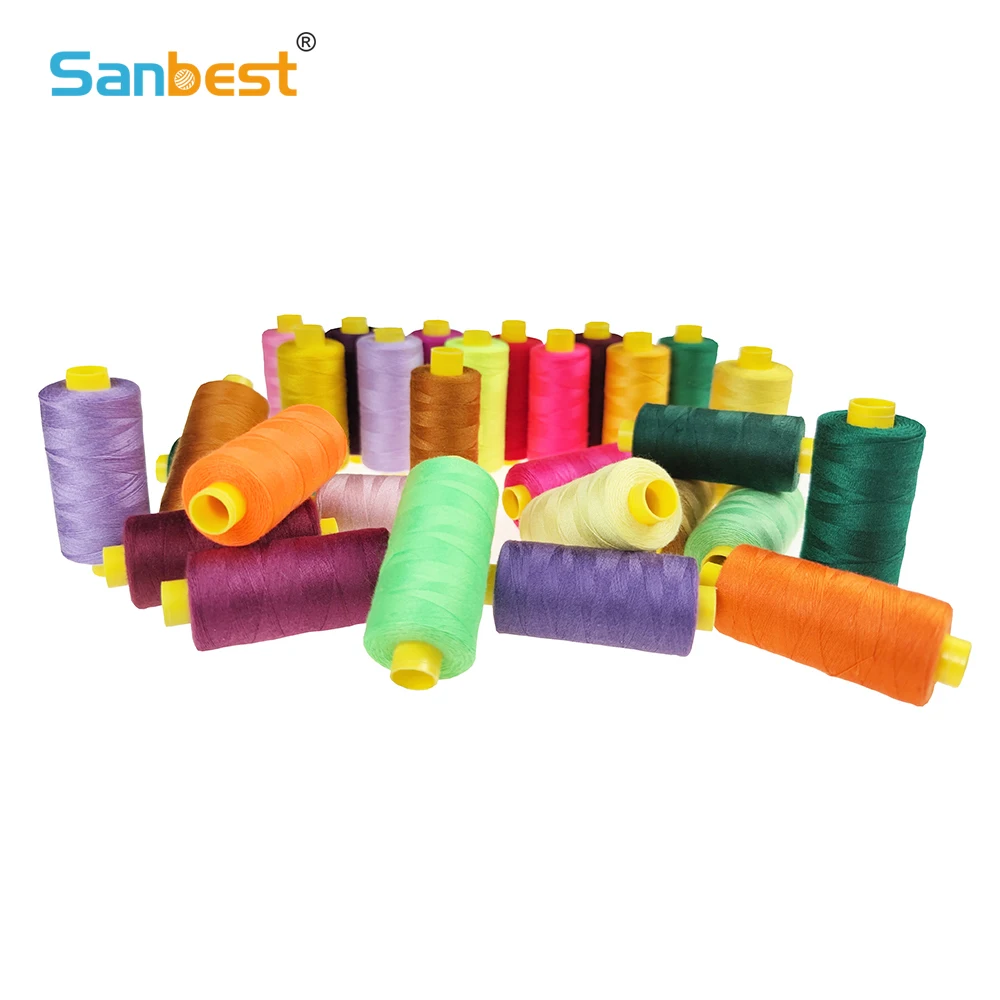 

Sanbest Spun Polyester Sewing Thread 500 Meters 40s/2 High Speed Hand Stitching Sewing Machine Overlocking Threads Home